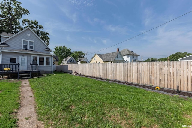 1637 24th Ave, Moline, IL 61265 - view of yard featuring a deck and central air condition unit