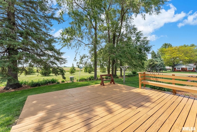 904 W Main St, Reynolds, IL 61279 - deck featuring a yard