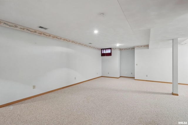 4612 Marquette St, Davenport, IA 52806 - finished below grade area with baseboards and light carpet