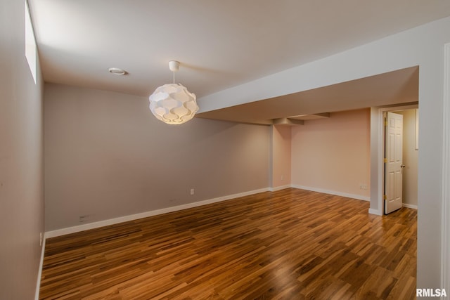 3461 Cedarview Ct, Bettendorf, IA 52722 - finished below grade area featuring wood finished floors and baseboards