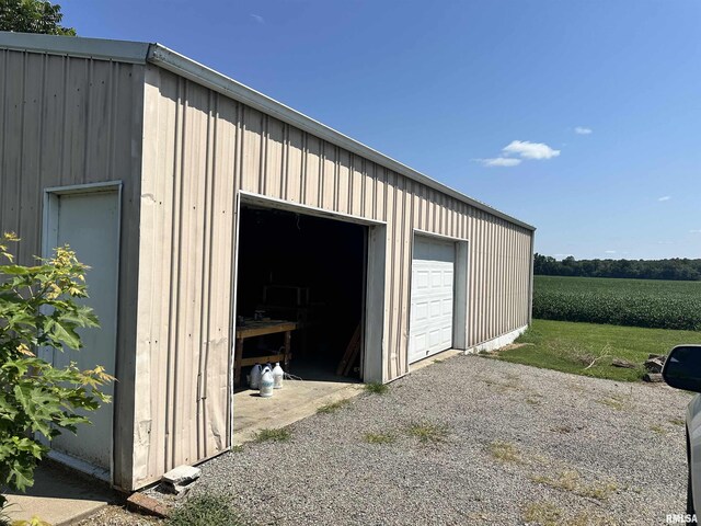 690 Railroad St, Tamms, IL 62988 - detached garage featuring agricultural plots