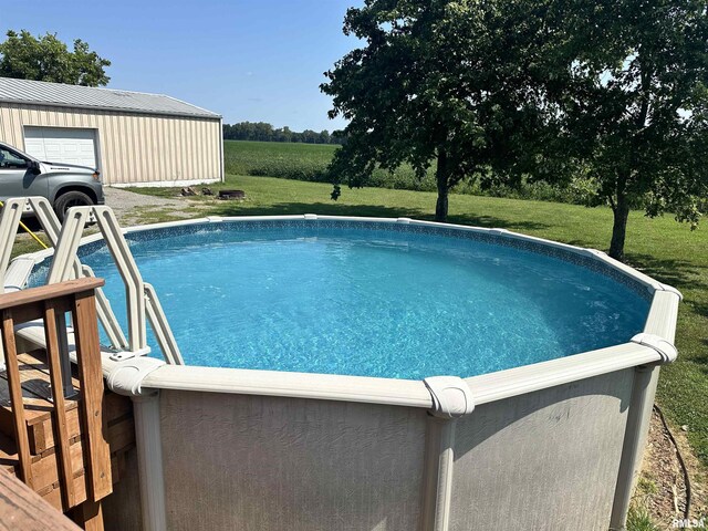 690 Railroad St, Tamms, IL 62988 - outdoor pool featuring a lawn