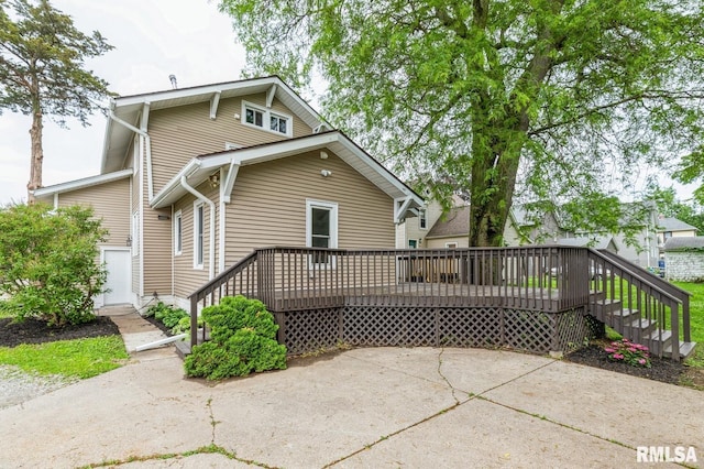 2037 18th St Unit B, Moline, IL 61265 - rear view of house featuring a wooden deck and stairs