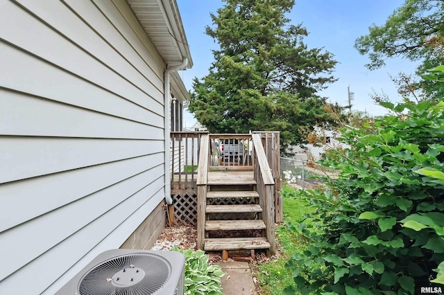 2947 12th Ave, Moline, IL 61265 - wooden deck featuring central air condition unit