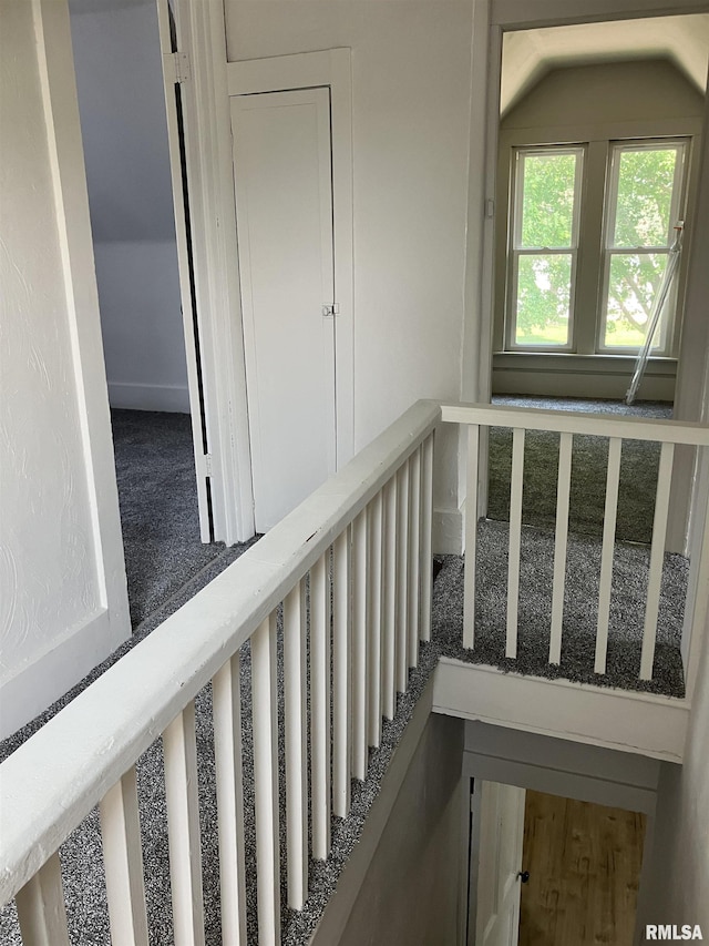 136 W Mill St, Kewanee, IL 61443 - stairs featuring vaulted ceiling
