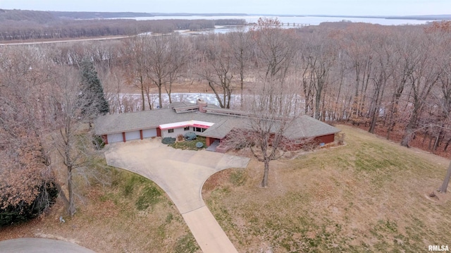 7 Sharon Ln, Fulton, IL 61252 - view from above of property with a heavily wooded area