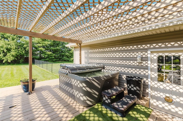 1710 Broeking Rd, Marion, IL 62959 - view of patio with a hot tub and a deck