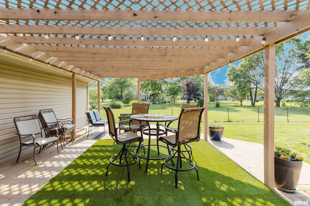 1710 Broeking Rd, Marion, IL 62959 - view of patio with a pergola and outdoor dining area