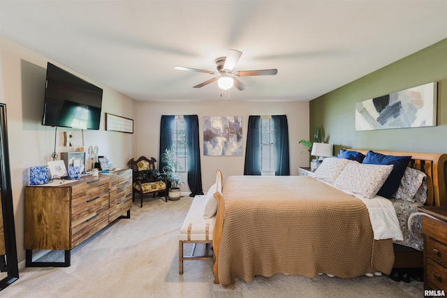 1710 Broeking Rd, Marion, IL 62959 - bedroom with light colored carpet and a ceiling fan