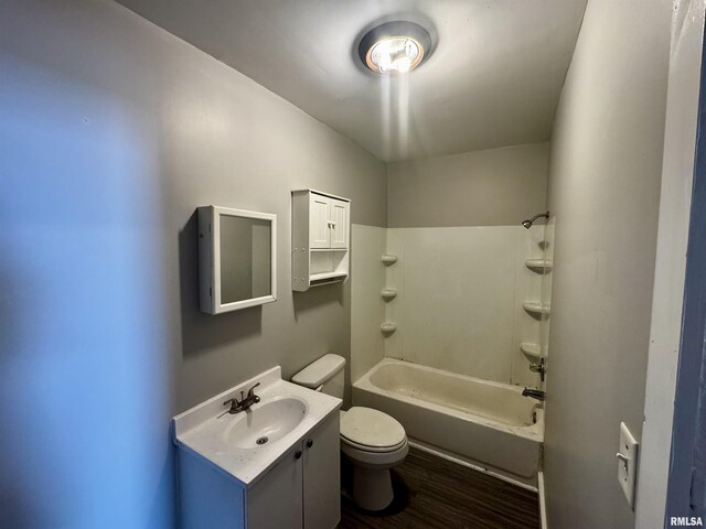 1150 14th Ave, Moline, IL 61265 - full bathroom featuring vanity, wood finished floors, and tub / shower combination