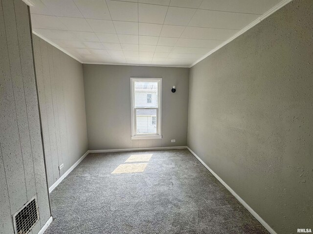 1150 14th Ave, Moline, IL 61265 - carpeted empty room featuring ornamental molding and a textured wall