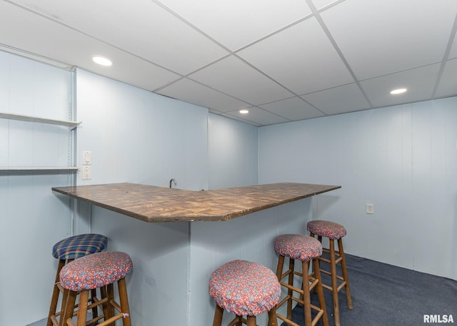 2678 170th Ave, Sherrard, IL 61281 - indoor bar with recessed lighting and dark carpet