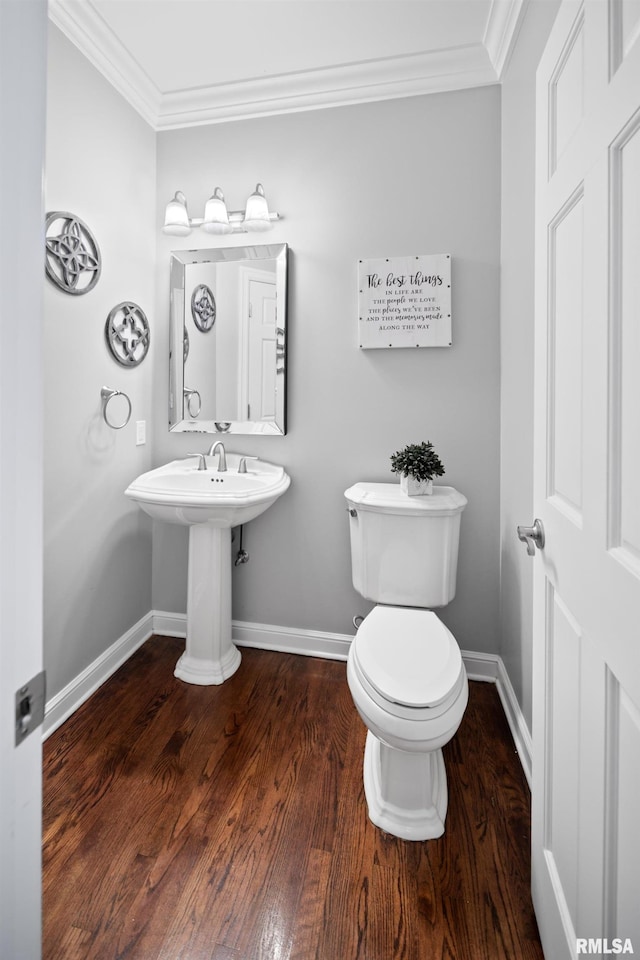 5 High Point Pl, Bettendorf, IA 52722 - half bathroom with crown molding and wood finished floors