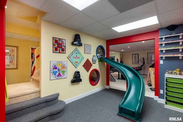 1300 W Brewster Rd, Herrin, IL 62948 - playroom with a drop ceiling and carpet
