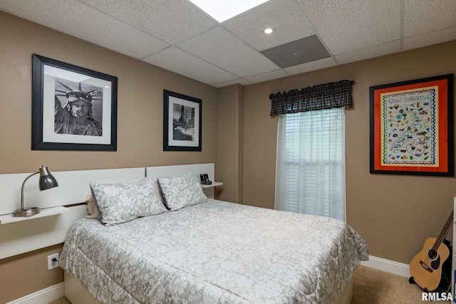 1300 W Brewster Rd, Herrin, IL 62948 - bedroom with a paneled ceiling and carpet flooring