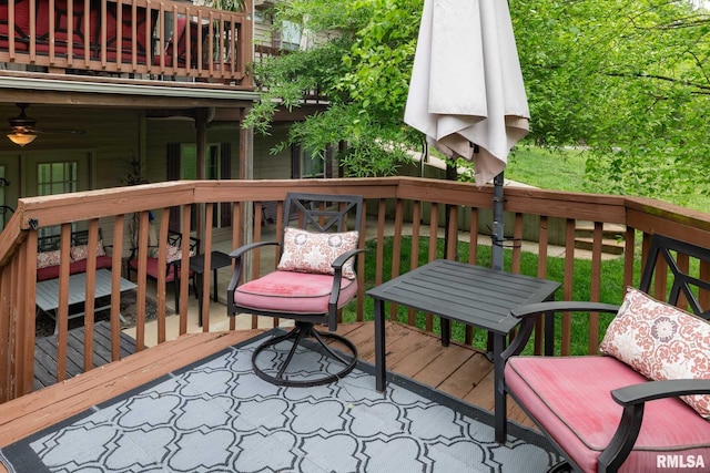 1300 W Brewster Rd, Herrin, IL 62948 - view of wooden deck