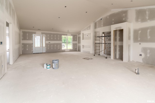 109 Brase St, Marion, IL 62959 - unfurnished living room featuring lofted ceiling