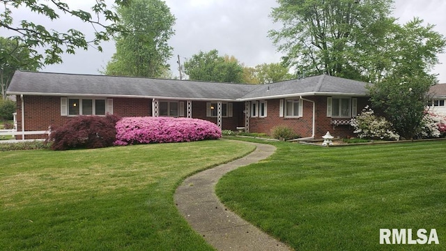 1701 Julianne Dr, Marion, IL 62959 - ranch-style house with brick siding and a front lawn