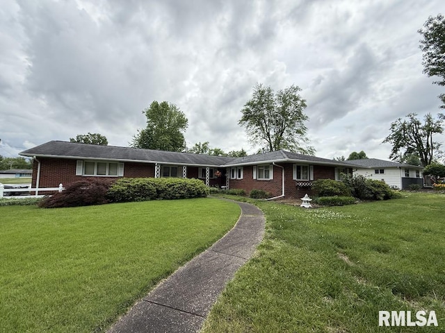 1701 Julianne Dr, Marion, IL 62959 - ranch-style house with brick siding and a front yard