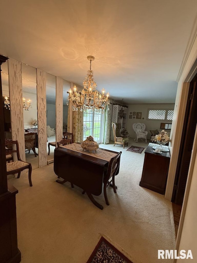 1701 Julianne Dr, Marion, IL 62959 - game room featuring a chandelier, plenty of natural light, and carpet flooring