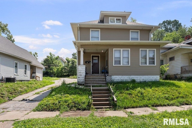1625 14 1/2 St, Rock Island, IL 61201 - american foursquare style home with covered porch and stairway