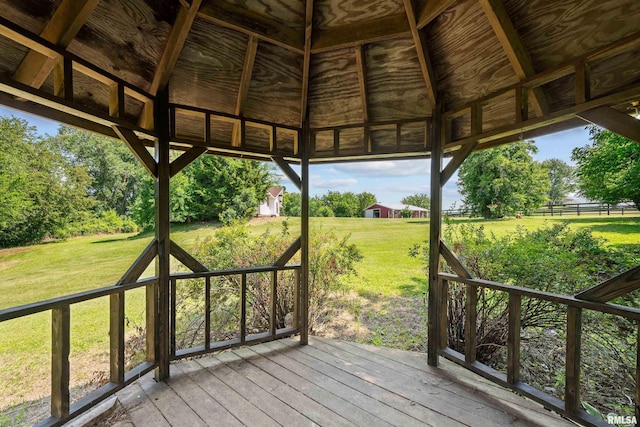 3796 160th St, Bryant, IA 52727 - deck featuring a yard and a gazebo