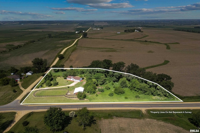3796 160th St, Bryant, IA 52727 - view of property location with rural landscape and property parcel outlined