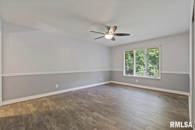 4319 7th Ave, Moline, IL 61265 - spare room featuring ceiling fan and wood finished floors