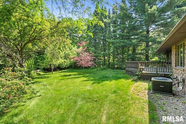 4319 7th Ave, Moline, IL 61265 - view of green lawn with a wooden deck