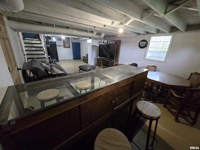 610 NW 6th St, Aledo, IL 61231 - bar area with stairs
