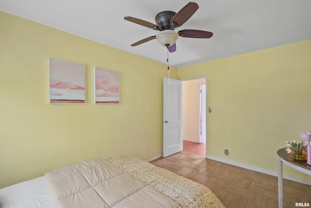 3626 15th Avenue Ct, Moline, IL 61265 - bedroom with baseboards and a ceiling fan