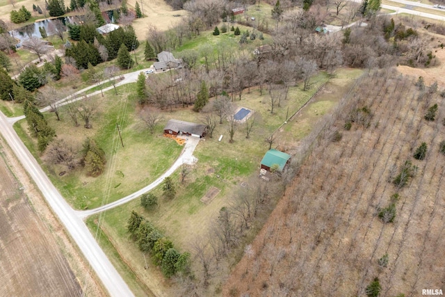 3770 153rd St, Blue Grass, IA 52726 - aerial overview of property's location with rural landscape