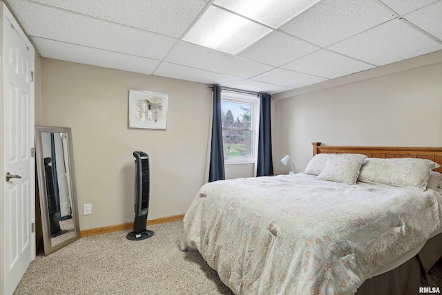 3770 153rd St, Blue Grass, IA 52726 - bedroom with carpet and a drop ceiling