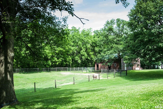 3770 153rd St, Blue Grass, IA 52726 - view of yard featuring an outbuilding