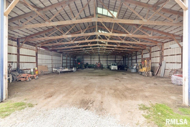 3292 110th St, Stockton, IA 52769 - garage with metal wall