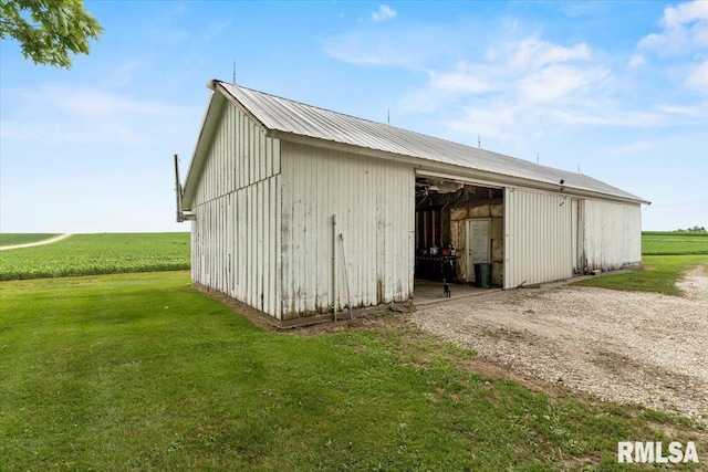 3292 110th St, Stockton, IA 52769 - view of pole building featuring a yard
