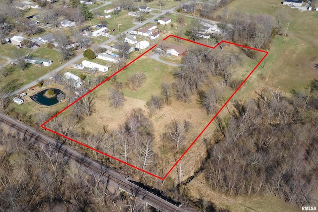 204 Bracey St, Marion, IL 62959 - aerial view of property's location with property parcel outlined