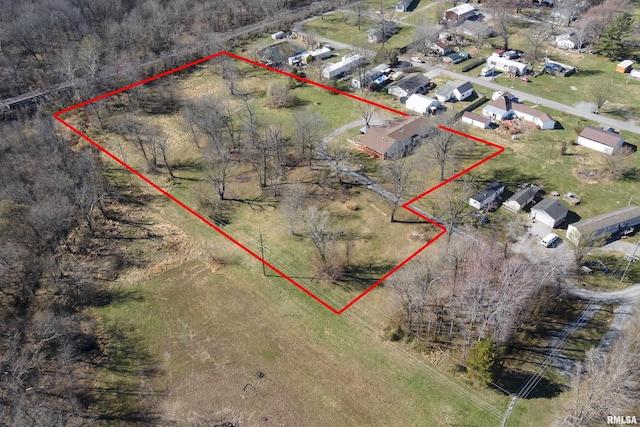204 Bracey St, Marion, IL 62959 - aerial view of property's location featuring property boundaries highlighted