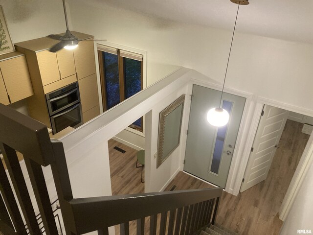 1862 53rd St, Moline, IL 61265 - staircase with wood finished floors