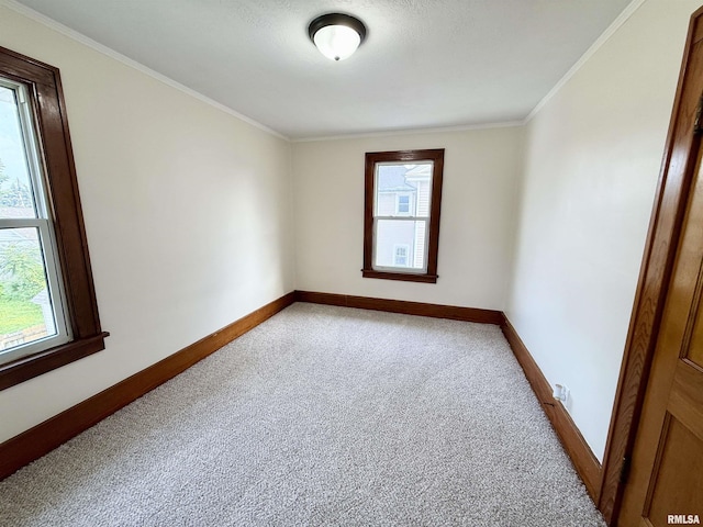 1820 13th St, Rock Island, IL 61201 - spare room featuring light carpet and ornamental molding