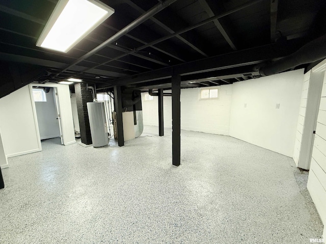 1820 13th St, Rock Island, IL 61201 - basement featuring water heater and heating unit