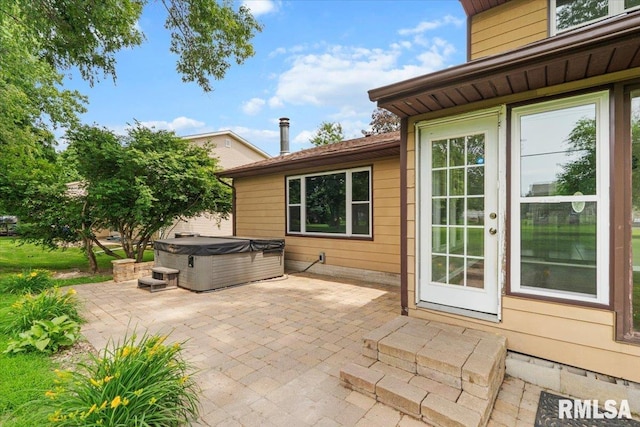 3611 75th St, Moline, IL 61265 - view of patio / terrace with a hot tub