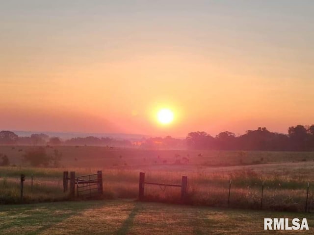 313 Double C Farm Ln, Dongola, IL 62964 - yard at dusk featuring a view of rural / pastoral area