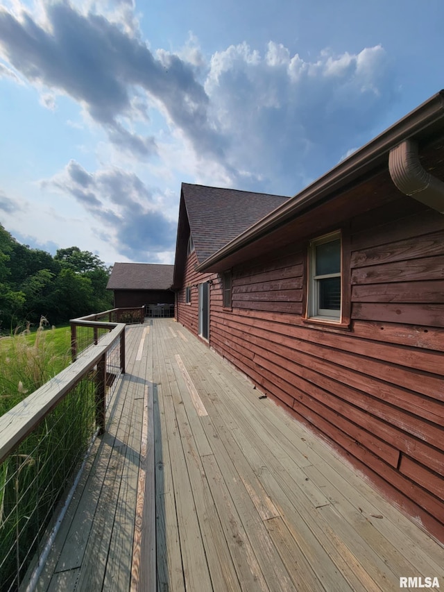313 Double C Farm Ln, Dongola, IL 62964 - view of wooden deck