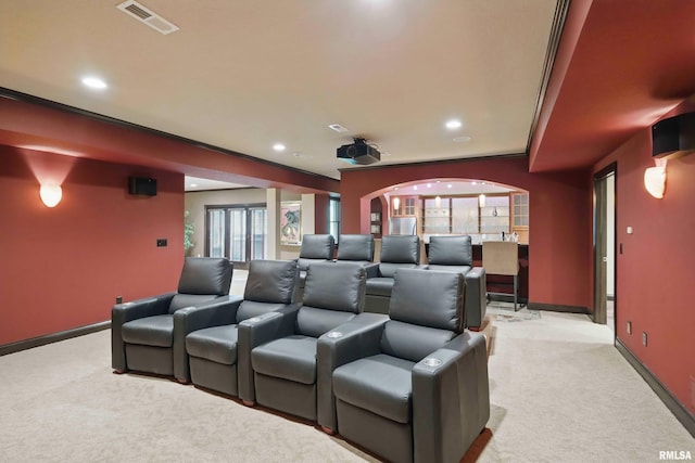 11 Sandstone Ct, Le Claire, IA 52753 - cinema room with light colored carpet and recessed lighting