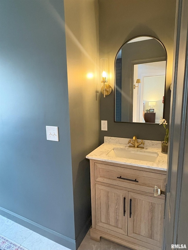 323 N Vail St, Geneseo, IL 61254 - bathroom featuring vanity and tile patterned flooring