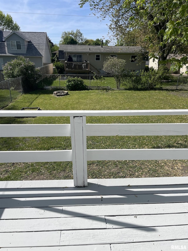 1951 Bristol Dr, Bettendorf, IA 52722 - fenced backyard featuring a deck