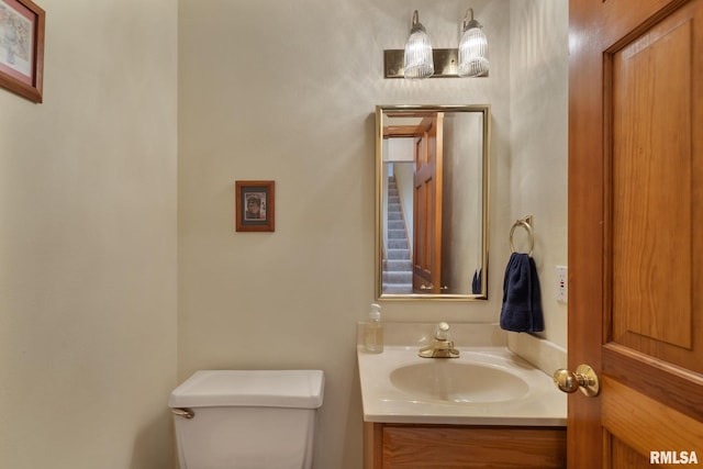 1010 Meadows Cir, Bettendorf, IA 52722 - half bath featuring toilet and vanity