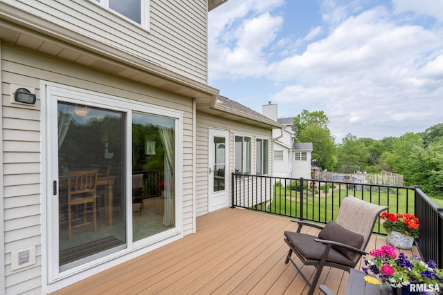 1010 Meadows Cir, Bettendorf, IA 52722 - view of wooden terrace