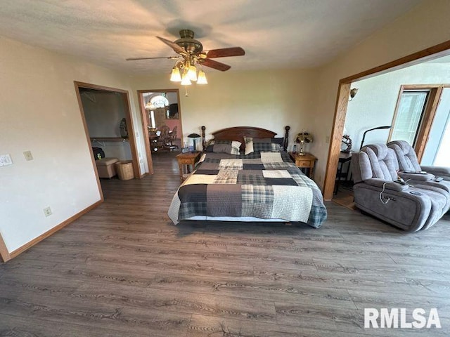 2347 230th Ave, Grand Mound, IA 52751 - bedroom featuring wood finished floors, multiple windows, and a ceiling fan